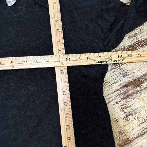 Soffe Sheer Bunout Long Sleeve Women's Size Large Black Athletic Shirt - Picture 8 of 12